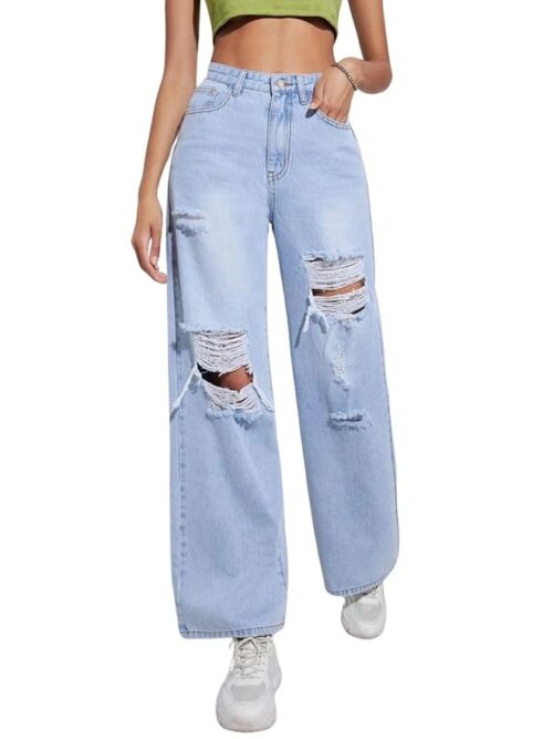 GRECIILOOKS Jeans for Women | Jeans Pant for Women | Bootcut Jeans for Women High Waist | Women Jeans | Baggy Jeans for Women High Waist | Ripped Jeans for Women